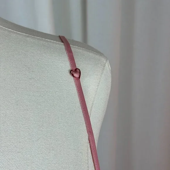 La Senza Y2K Pink Hearts Floral Chiffon Ruffle Slip Medium - Picture 4 of 9